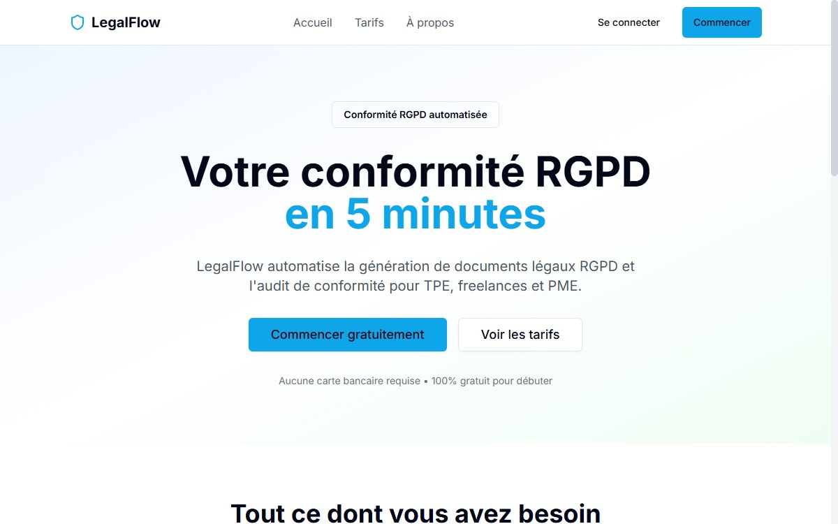 Capture d'écran de LegalFlow