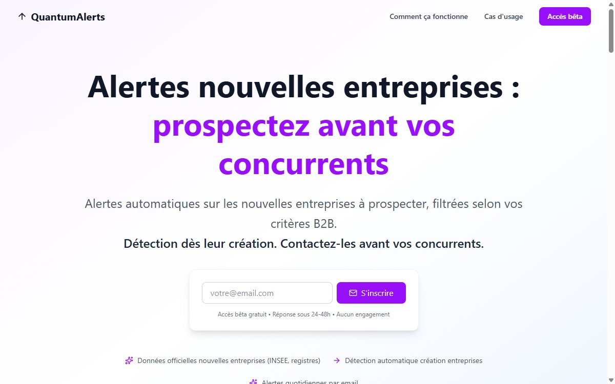 Capture d'écran de QuantumAlerts